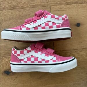 Vans Pink Velcro Sneakers